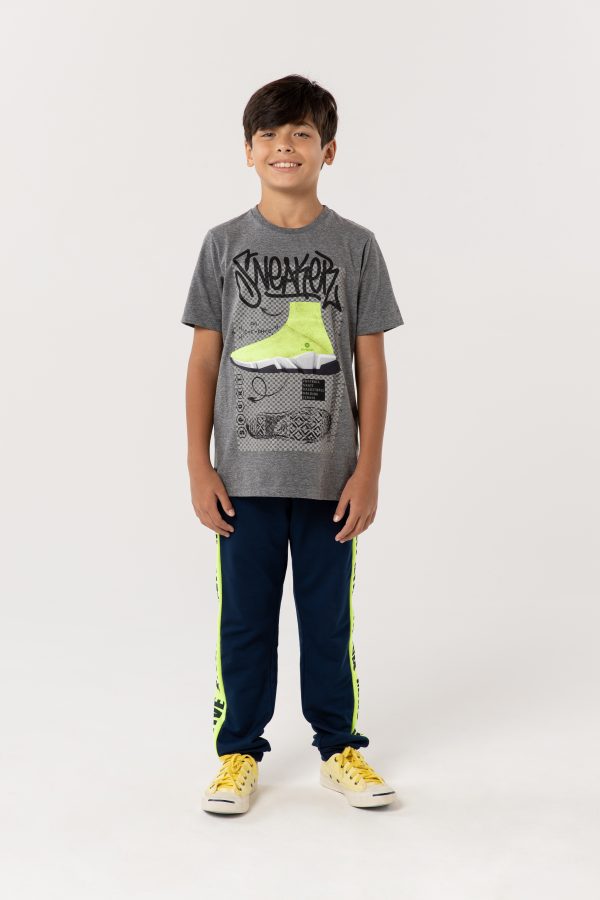 Camiseta Cinza Escuro 1+1