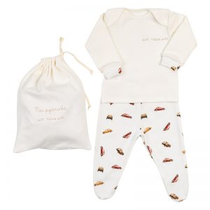 Pijama de Malha com Sacolinha 1+1